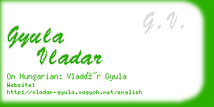 gyula vladar business card